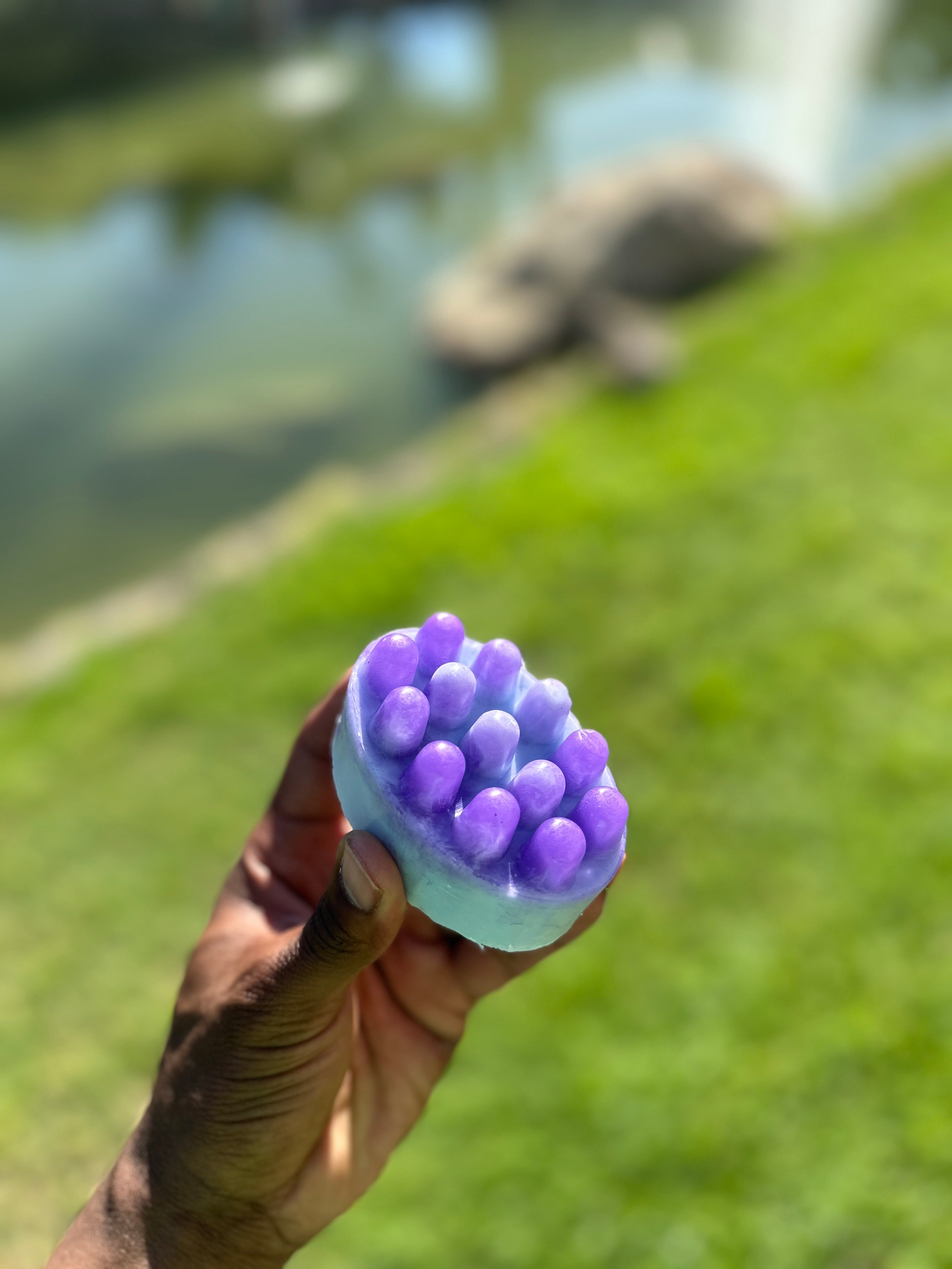 Luxurious lavender shampoo bar